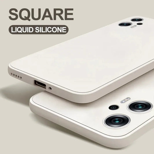 Poco F5 Pocof5 Case Square Liquid Silicone Soft Cover For Xiaomi Poco F5 F 5 Pocof5 Pro F5pro Full Protection Phone Case Poco F5