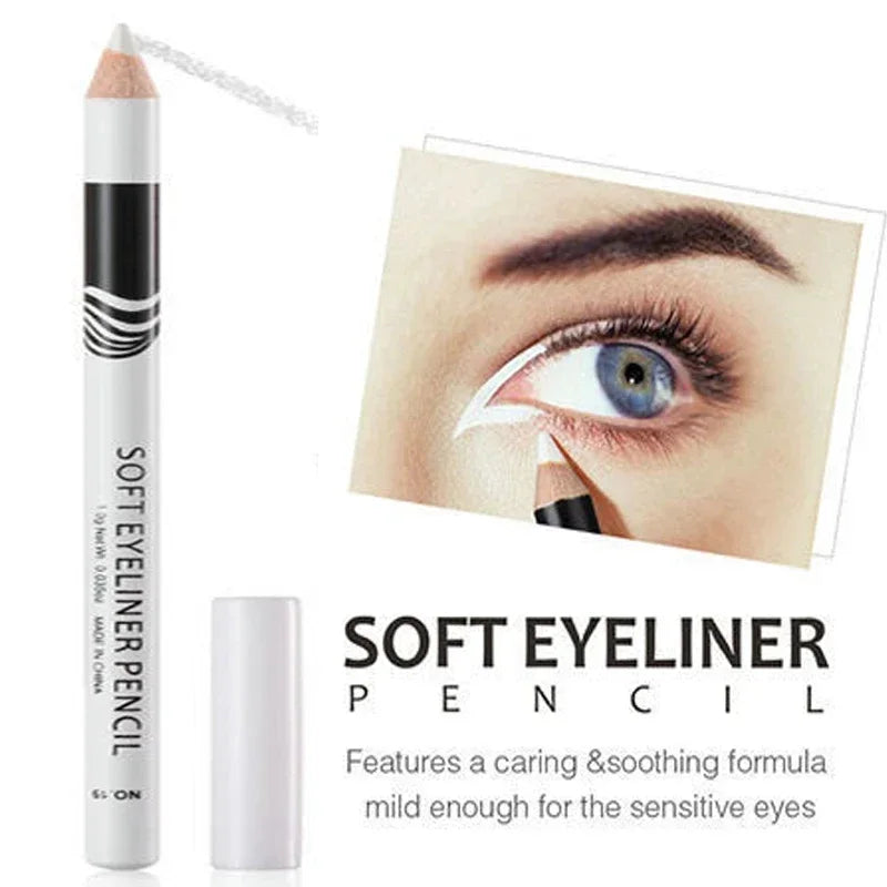 1PC New White Eyeliner Makeup Lasting Smooth Easy To Wear Eyes Brightener